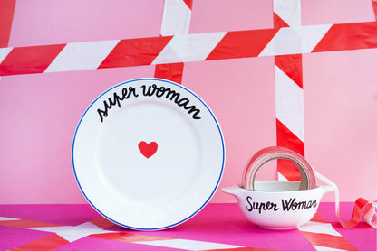 Assiette LA FAMILLE S'ÉCLATE - Super Woman 