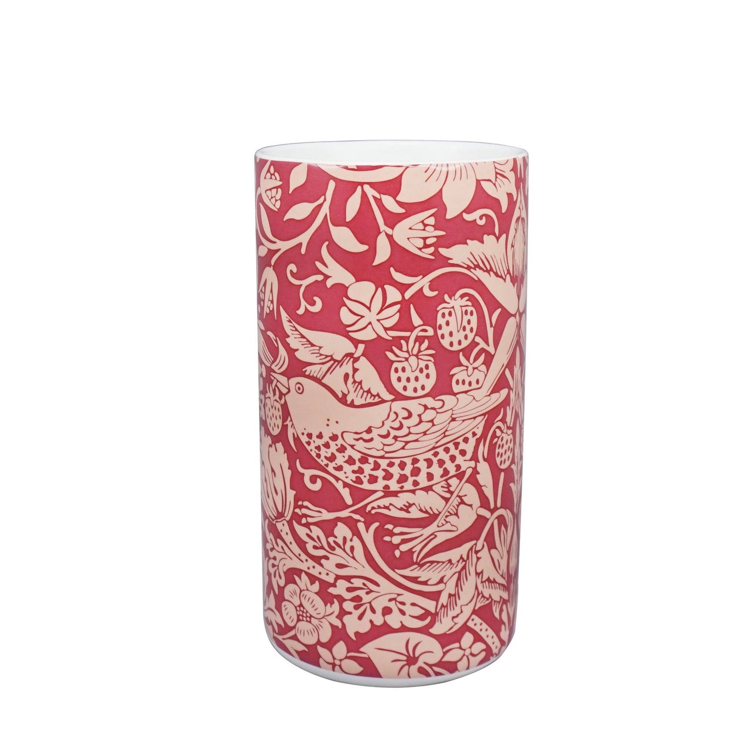 William Morris Ceramic Vase - Raspberry ACS 14.5 cm