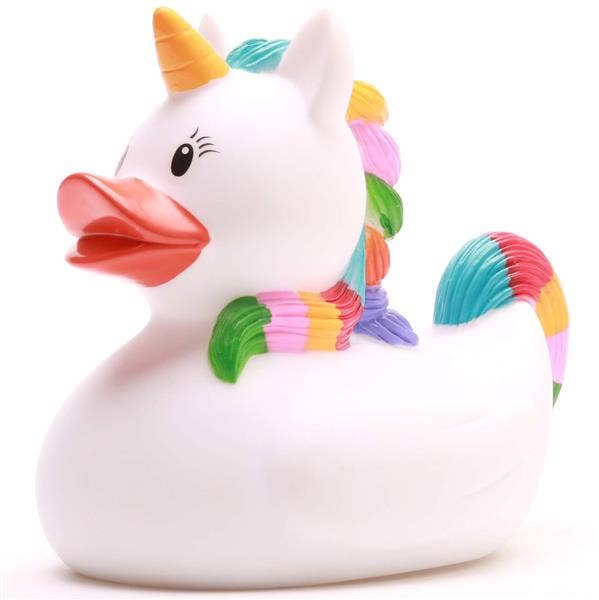 Canard Licorne Blanche Arc-en-ciel