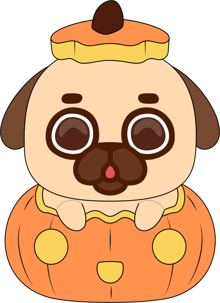 Halloween Puglie Plush (9in)