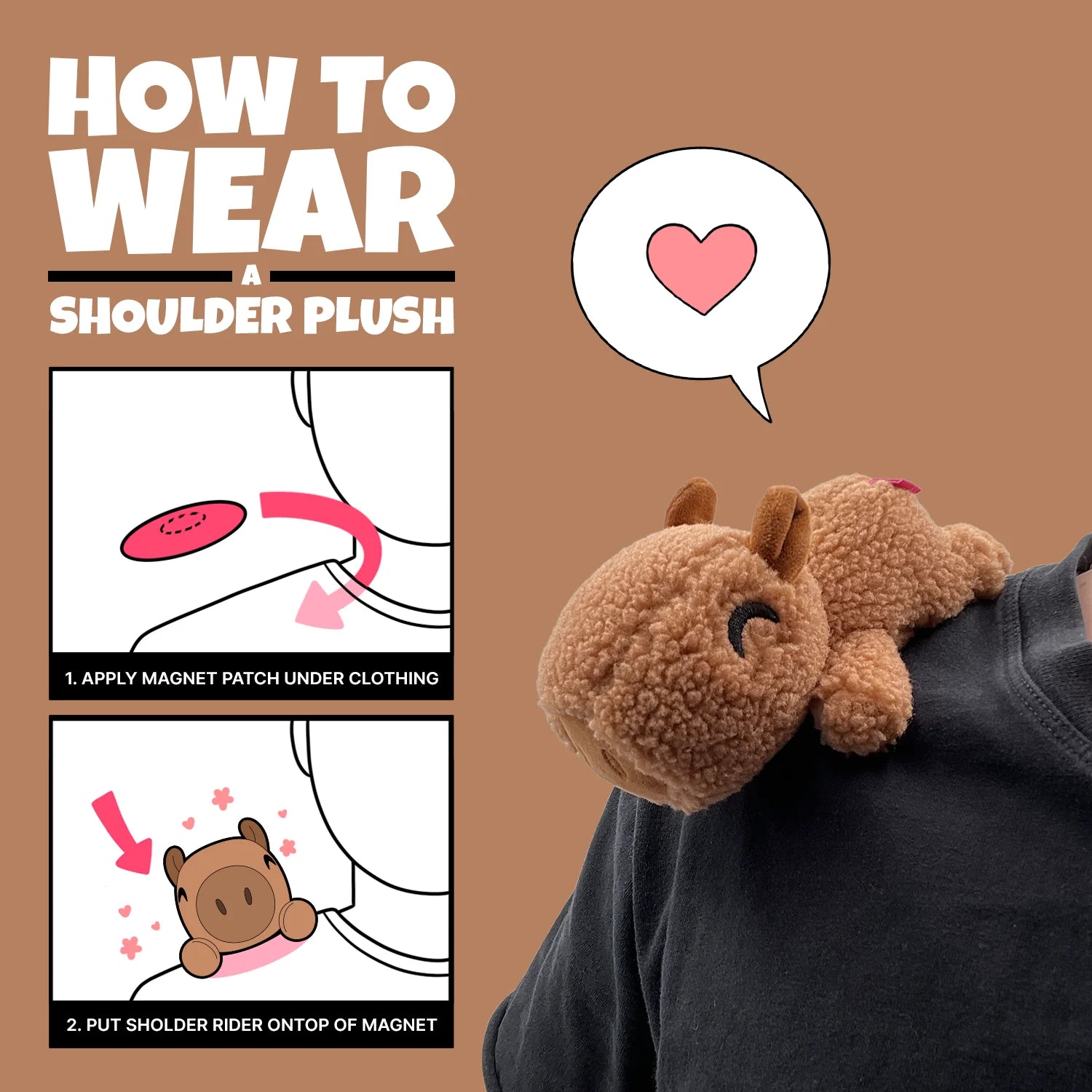 Peluche Capybara Shoulder Rider Youtooz Original