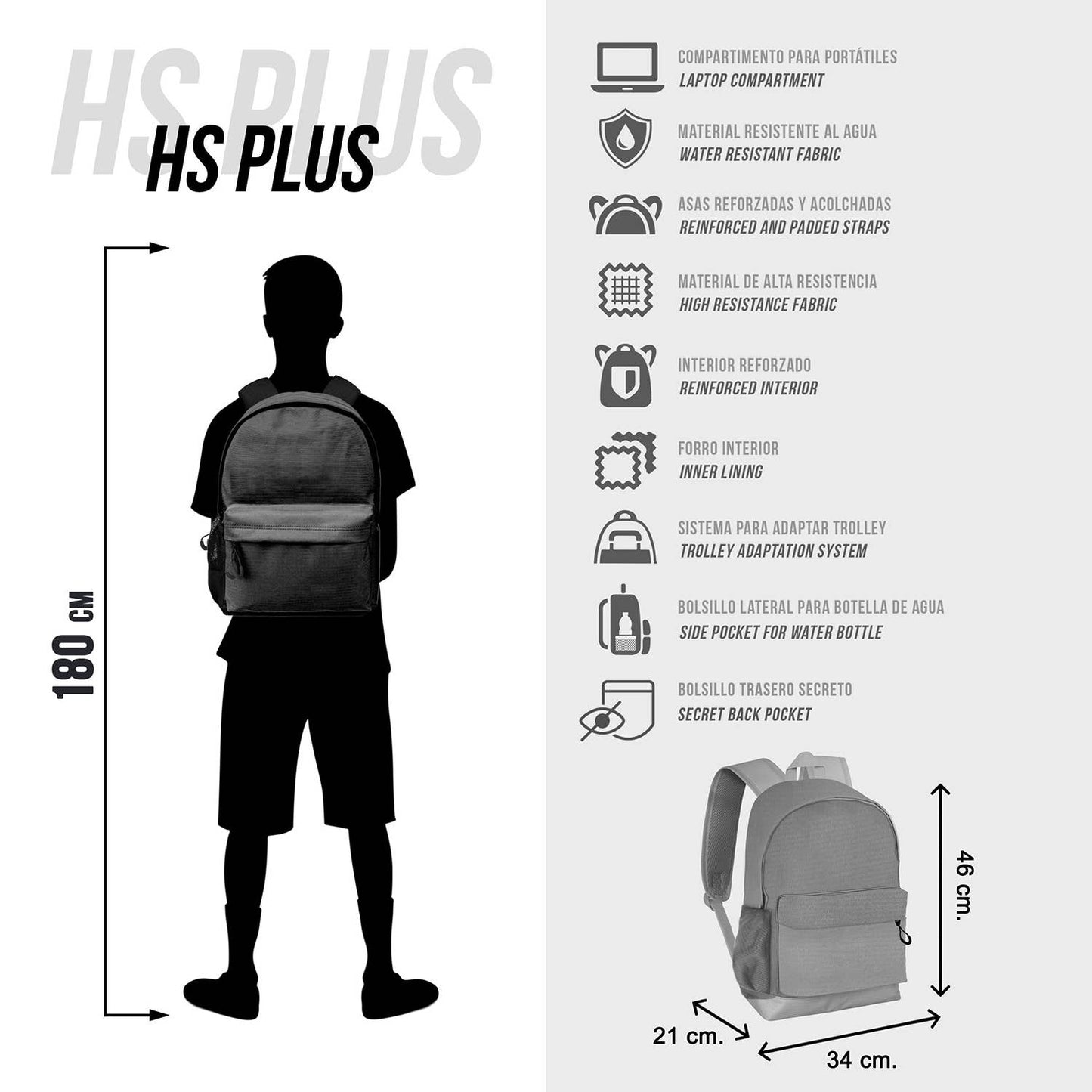 Sac à Dos HS PLUS Marvel Captain America « Brave » – Bleu