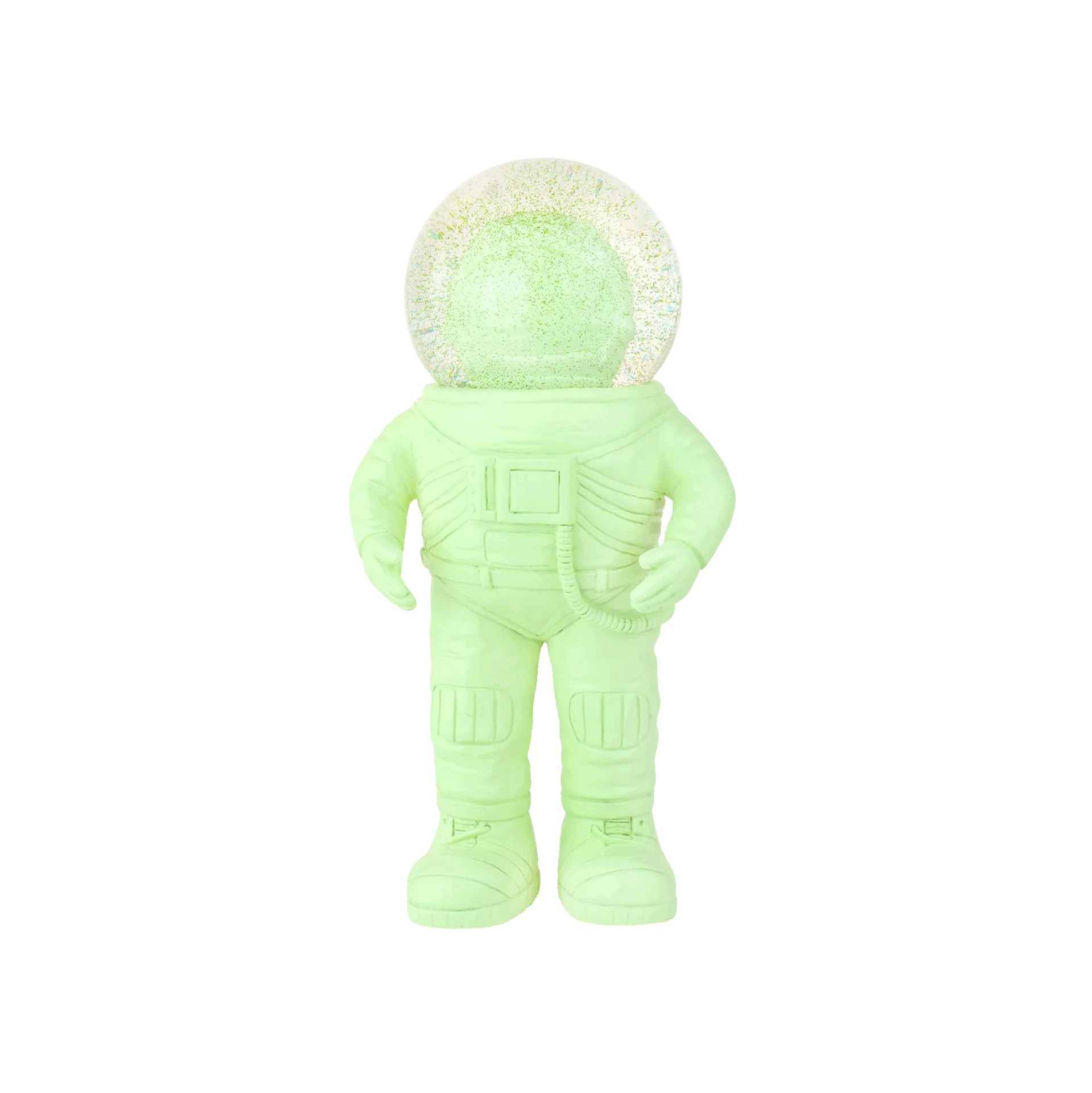 boule a neige astronaute vert