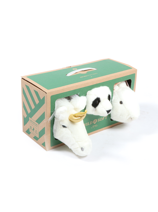Mini Décoration Murale Peluche Têtes d'Animaux : Coffret - Wild & Soft