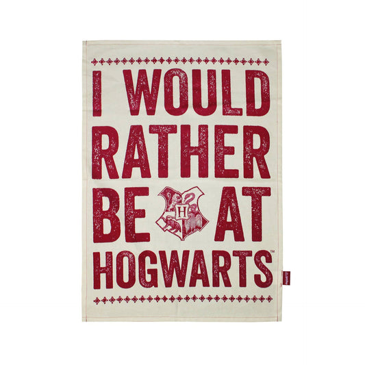 Harry Potter Tea Towel - I'd rather be at Hogwarts