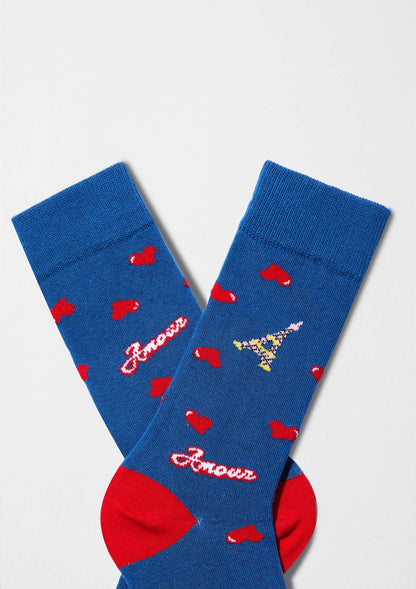 Chaussettes BeEmilyInParis Amour Bleu
