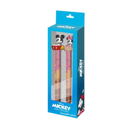Disney Mickey et Minnie-Pack de 2 Stylos Gel Effaçables
