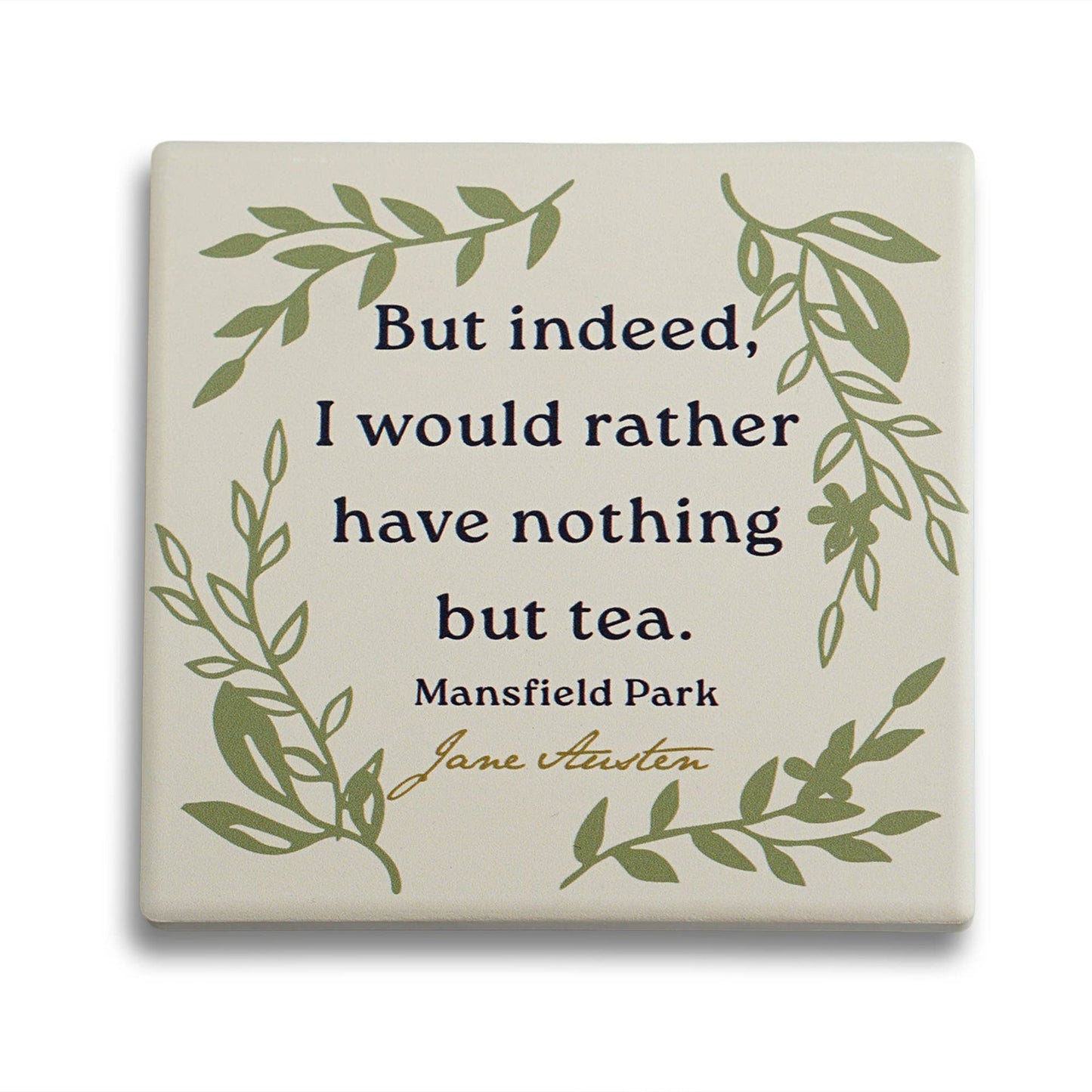 Jane Austen Ceramic Coaster - Mansfield Park
