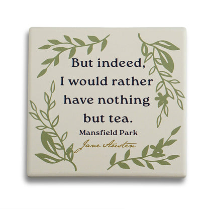 Jane Austen Ceramic Coaster - Mansfield Park