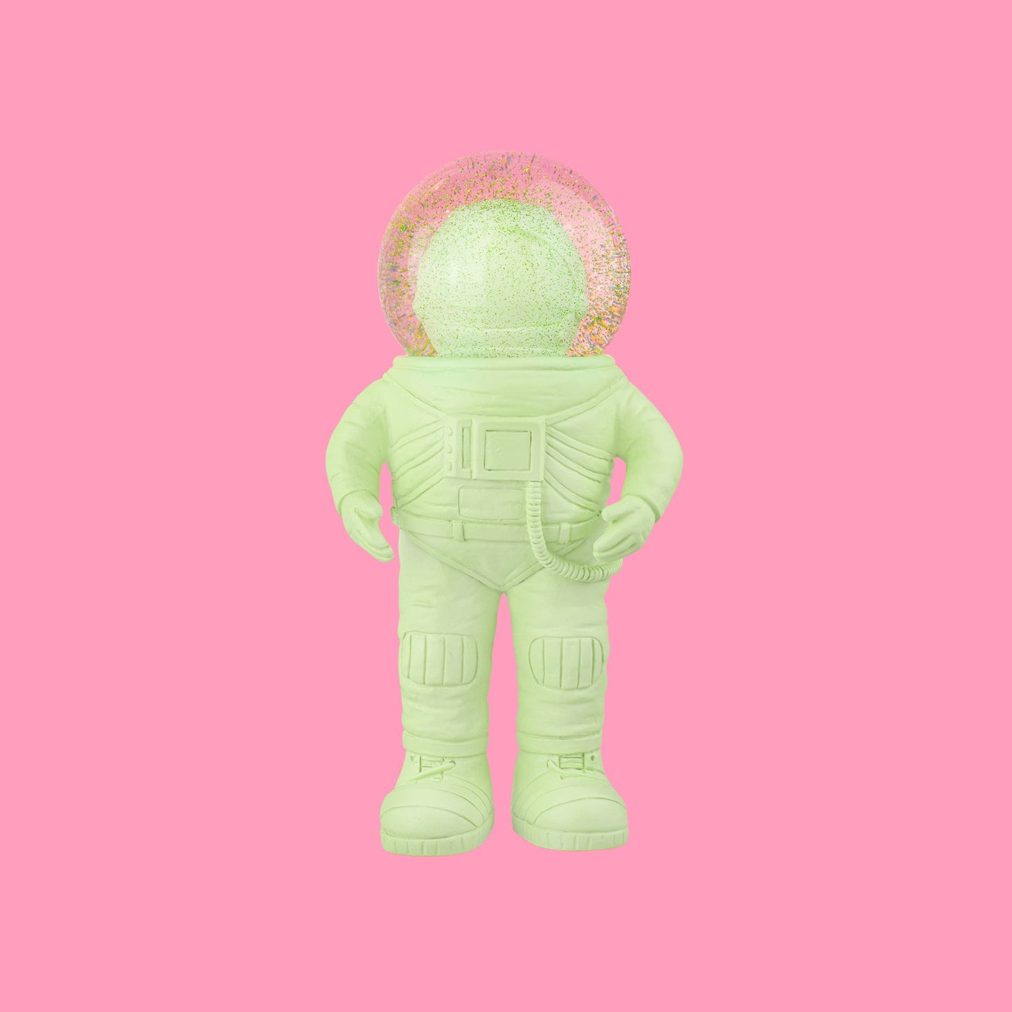 boule a neige astronaute vert