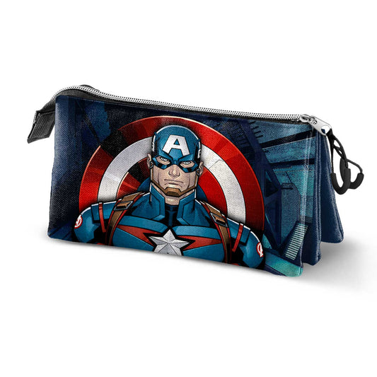 Marvel Captain America "Wings" Triple Pencil Case