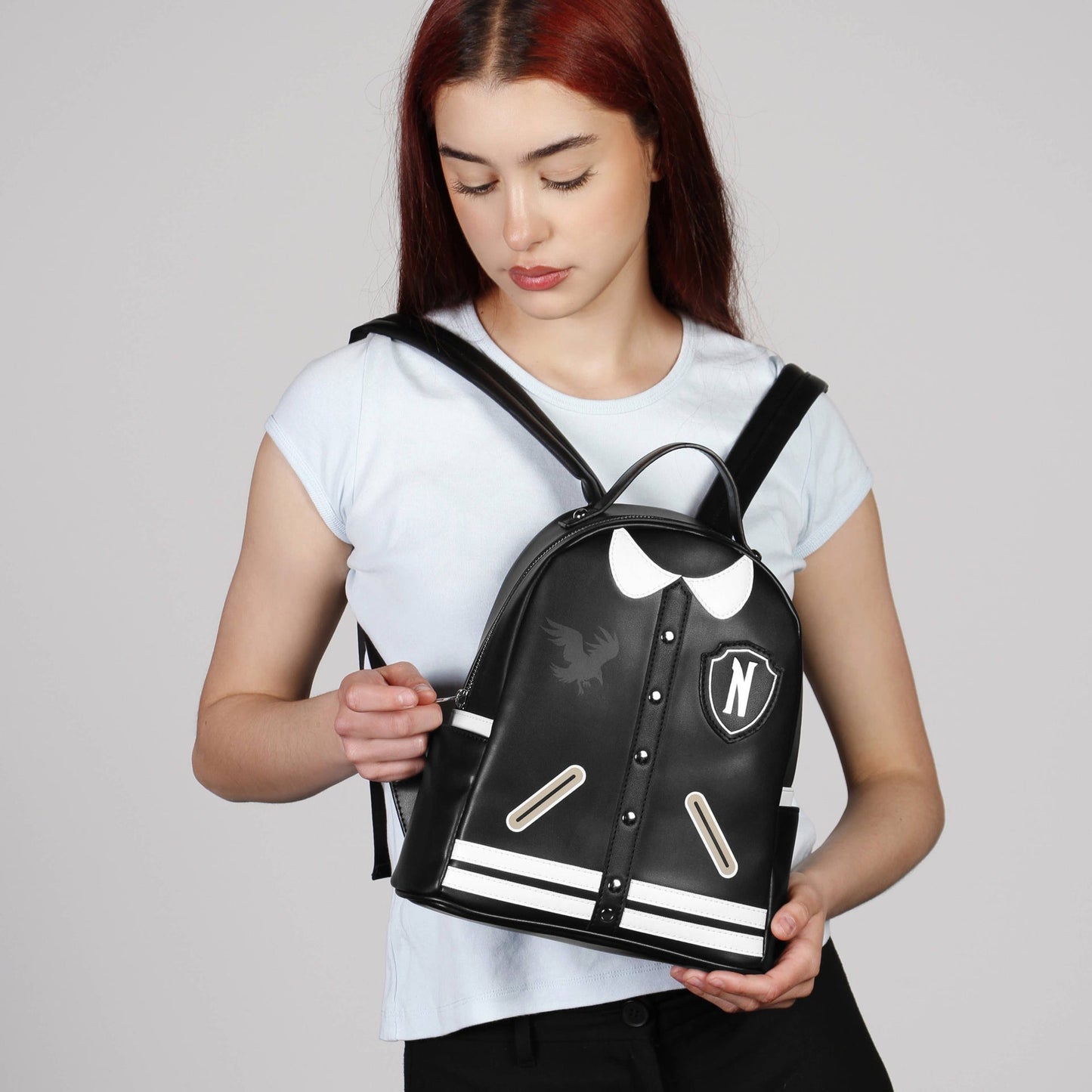 Wednesday Varsity Casual Backpack, Black