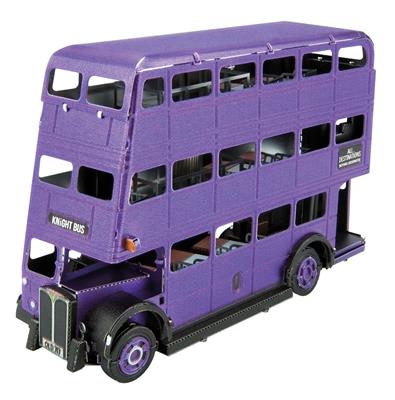 MetalEarth: HARRY POTTER / THE KNIGHT BUS 7.62x2.54x5.08cm, maquette 3D en métal avec 3 feuilles, sur carte 12x17cm, 14+