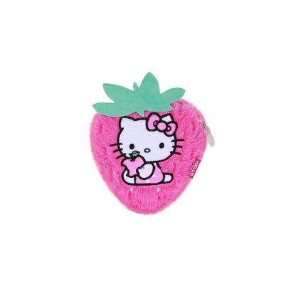 Hello Kitty Plush Coin Purse - Strawberry