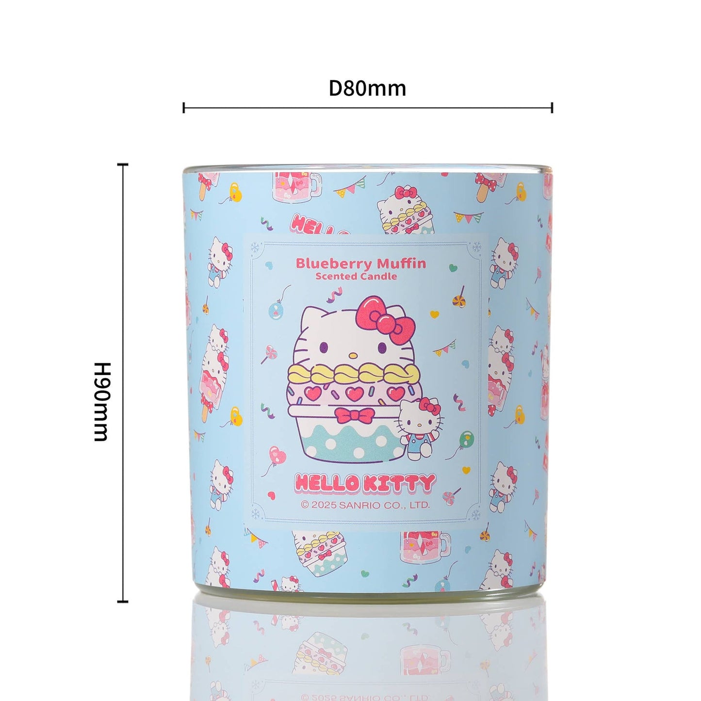 Bougie Imprimé Original Hello Kitty, Parfum Muffin aux Myrtilles