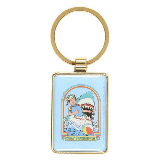 Stay Positive Keychain by Steven Rhodes