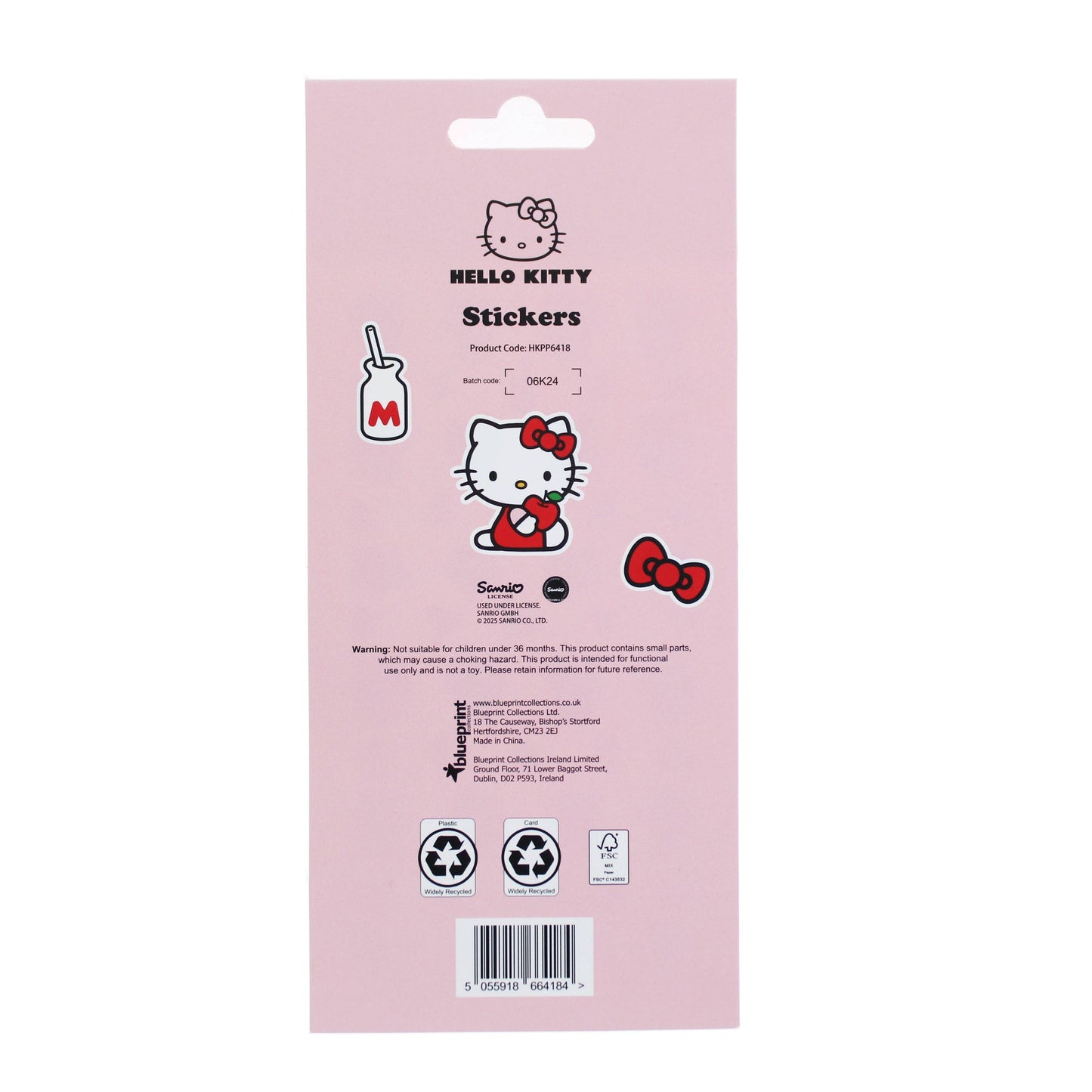 Bonjour Kitty – Jolis Autocollants Roses | Blueprint Collections – vue 2