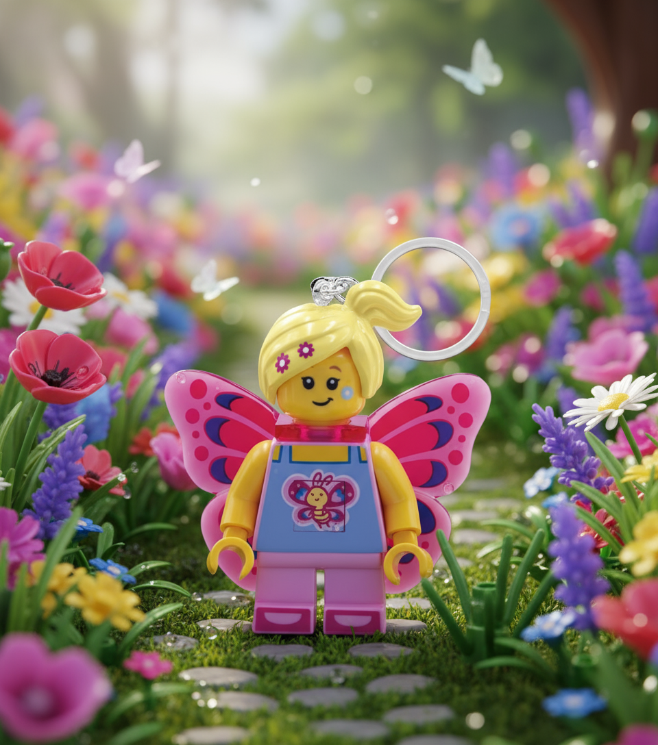 Porte-clés LEGO - Fille Papillon