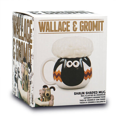 Mug 3D avec couvercle Wallace & Gromit - Shaun
