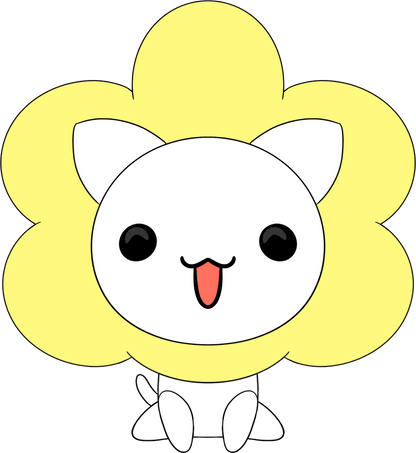 Flower Cat Plush (9in)