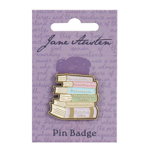 Jane Austen pin - Stack of books