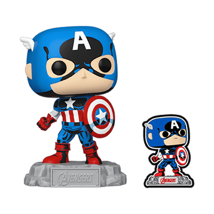 Pop! Captain America with Pin - PRE-ORDER* 