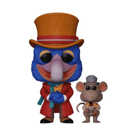 MUPPET XMAS 2023 POP Disney N° 1456 Gonzo avec Rizzo Noël chez les Muppets POP! Disney Vinyl figurine Gonzo w/Rizzo 9 cm