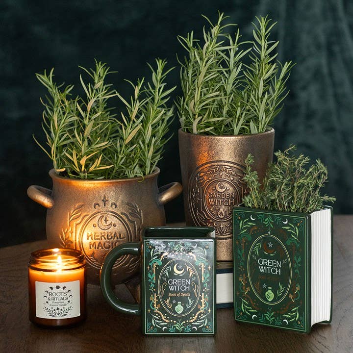 Mug en forme de livre Sorcière Verte « Livre de sorts »