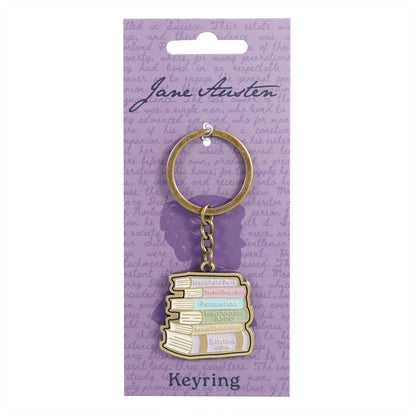Jane Austen Keychain - Stack of Books