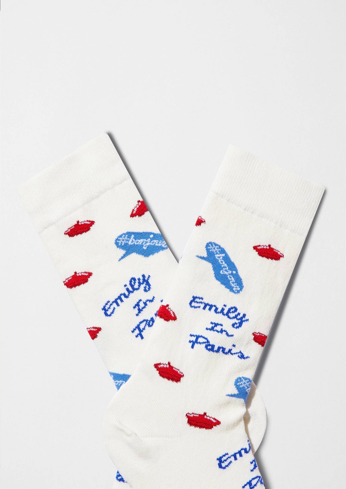 Chaussettes BeEmilyInParis Bonjour Offwhite