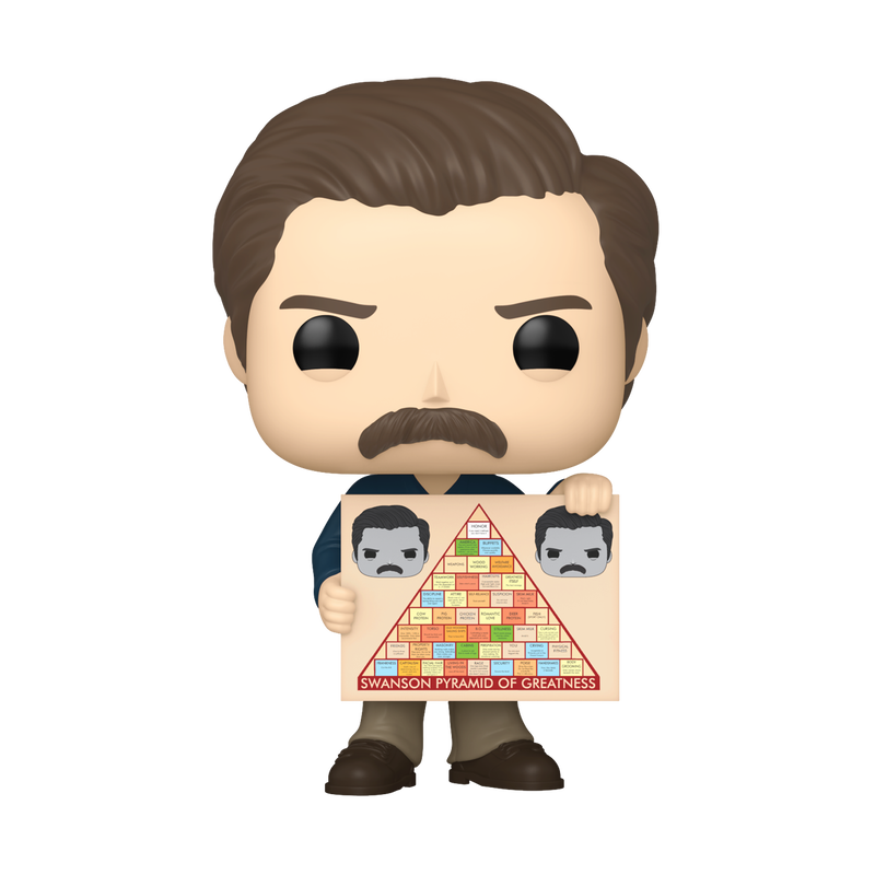 Pop! Ron Swanson avec sa Pyramide du Bonheur