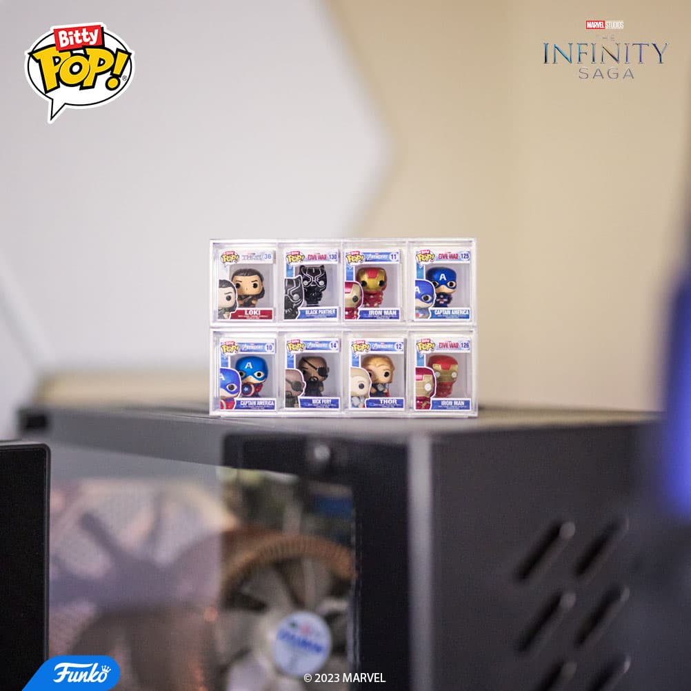Mystery Bitty Pop! Marvel Infinity Saga – visuel lifestyle officiel Funko