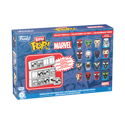 Bitty Pop! Spider-Man 4-Pack Series 3 – packaging officiel Funko