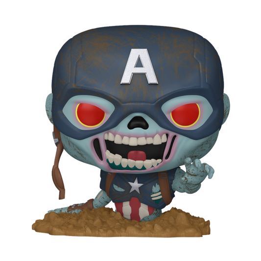 Pop! Zombie Captain America (Rising from Ground) #1554 - visuel officiel Funko