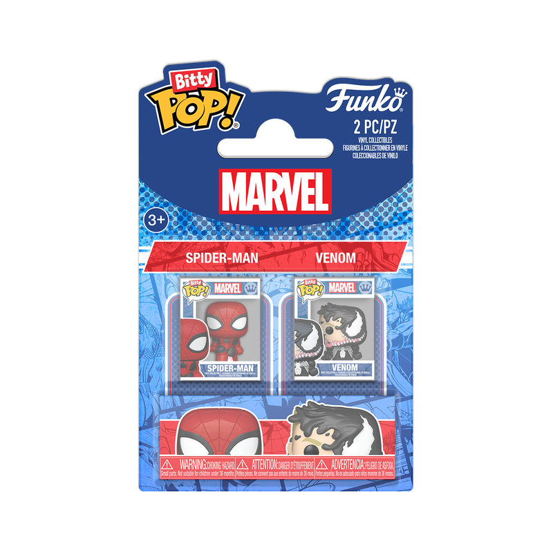 Bitty Pop! Spider-Man & Venom 2-Pack – visuel officiel Funko