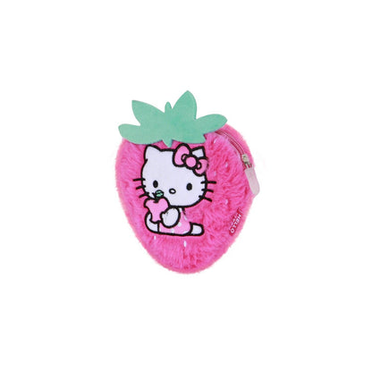Hello Kitty Plush Coin Purse - Strawberry