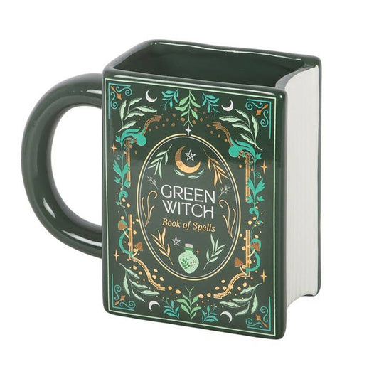 Mug en forme de livre de sorcière verte