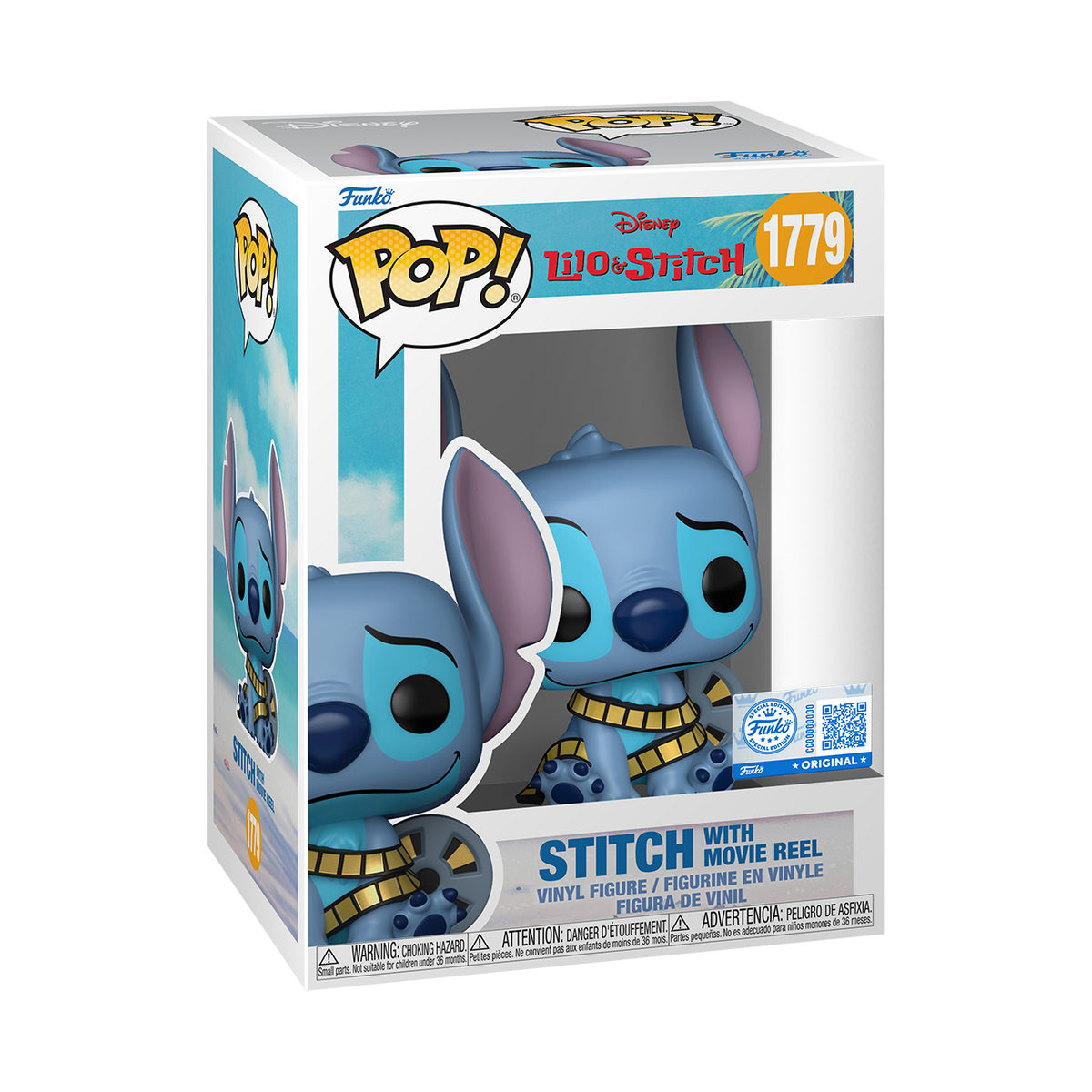 Pop! Stitch avec bobine de film – boîte officielle Funko