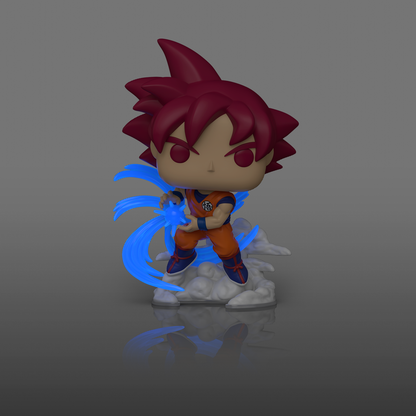 Pop! Super Saiyan God Goku (Kamehameha) – variante Chase phosphorescente