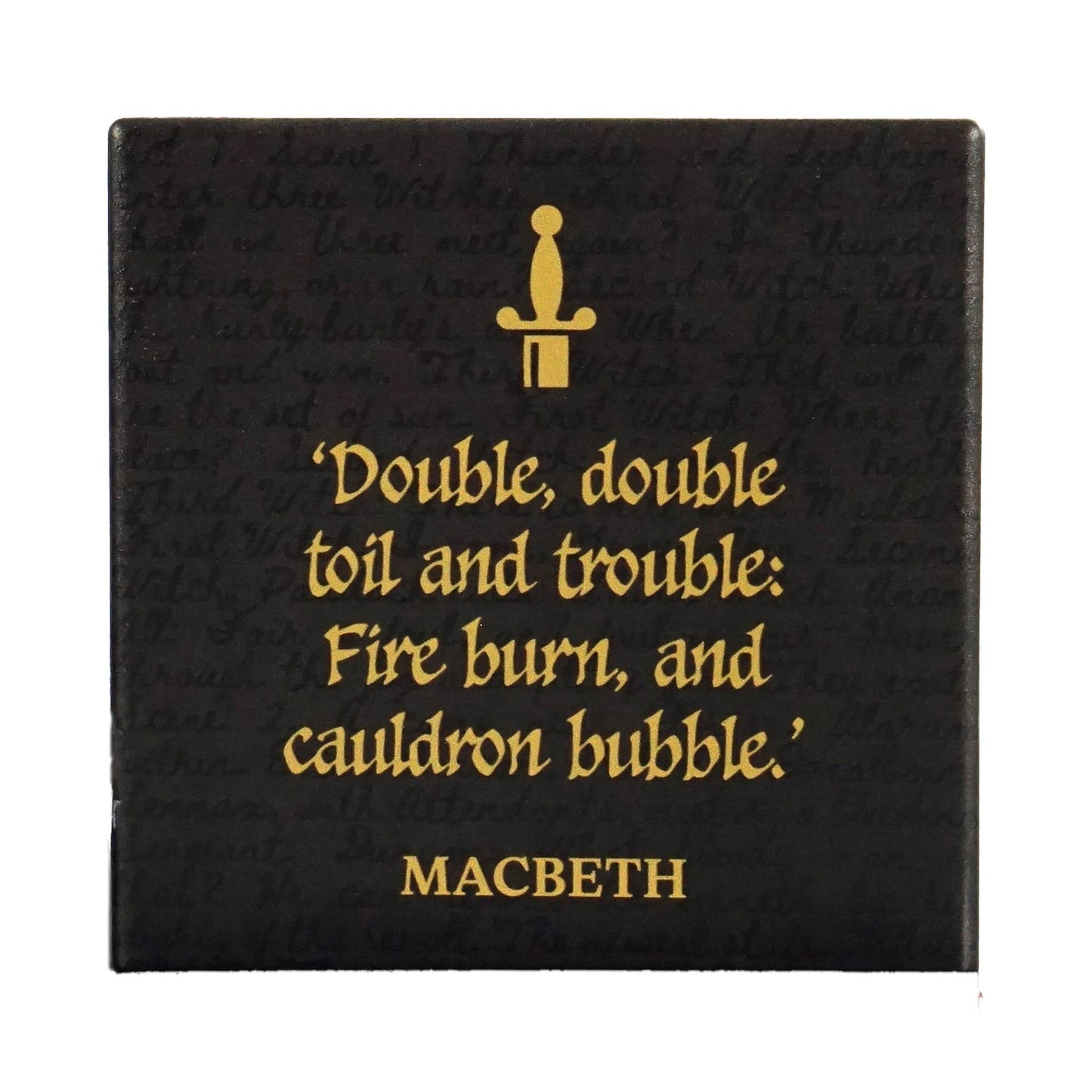 Shakespeare Ceramic Coaster - single Macbeth