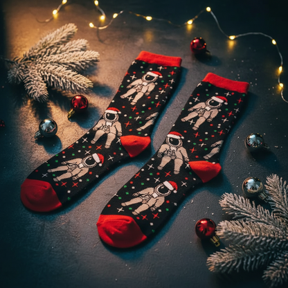 Christmas Astronaut Socks