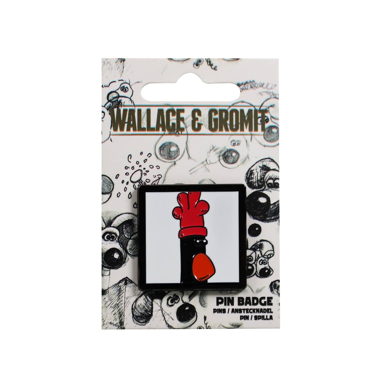 Wallace and Gromit Pin - McGraw Feathers