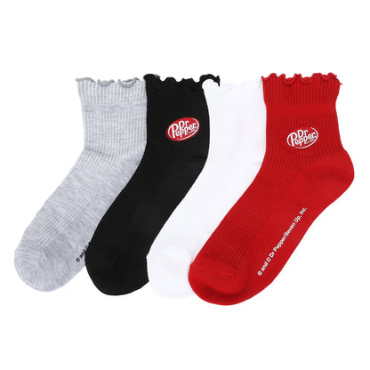 Lot de 4 paires de chaussettes femme Dr Pepper à logo brodé
