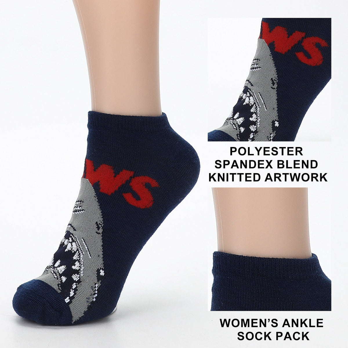 Chaussettes femme Les Dents de la mer - lot de 5 paires