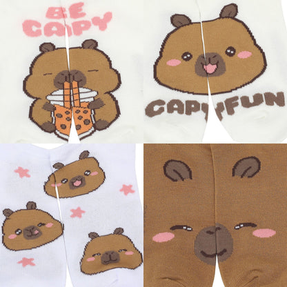 Chaussettes femme Capyfun personnages mignons - lot de 5 paires
