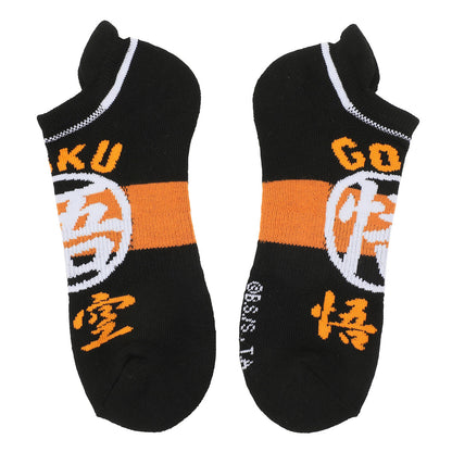 Chaussettes homme Dragon Ball - Z Goku personnage visuel & Kanji Symbols lot de 5 paires