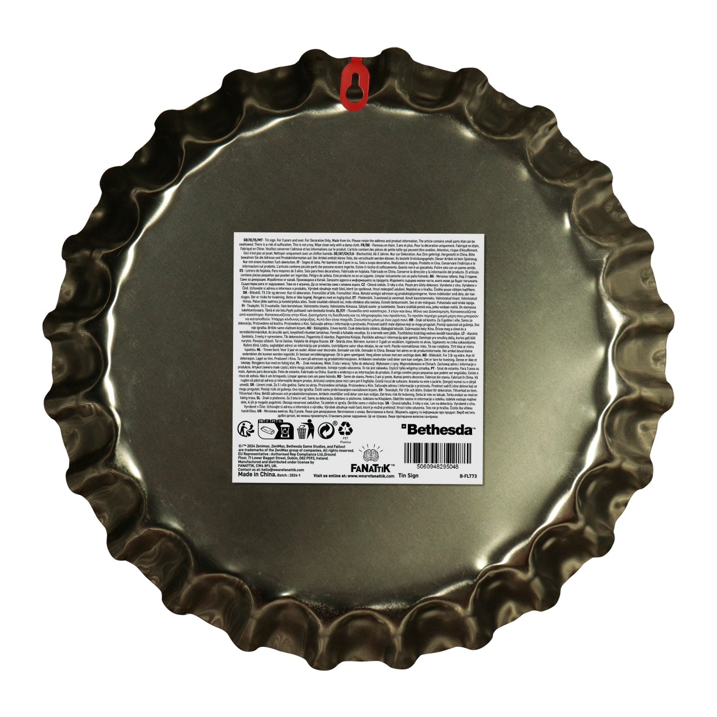 Plaque métal Fallout - Nuka Cola Bottle Cap