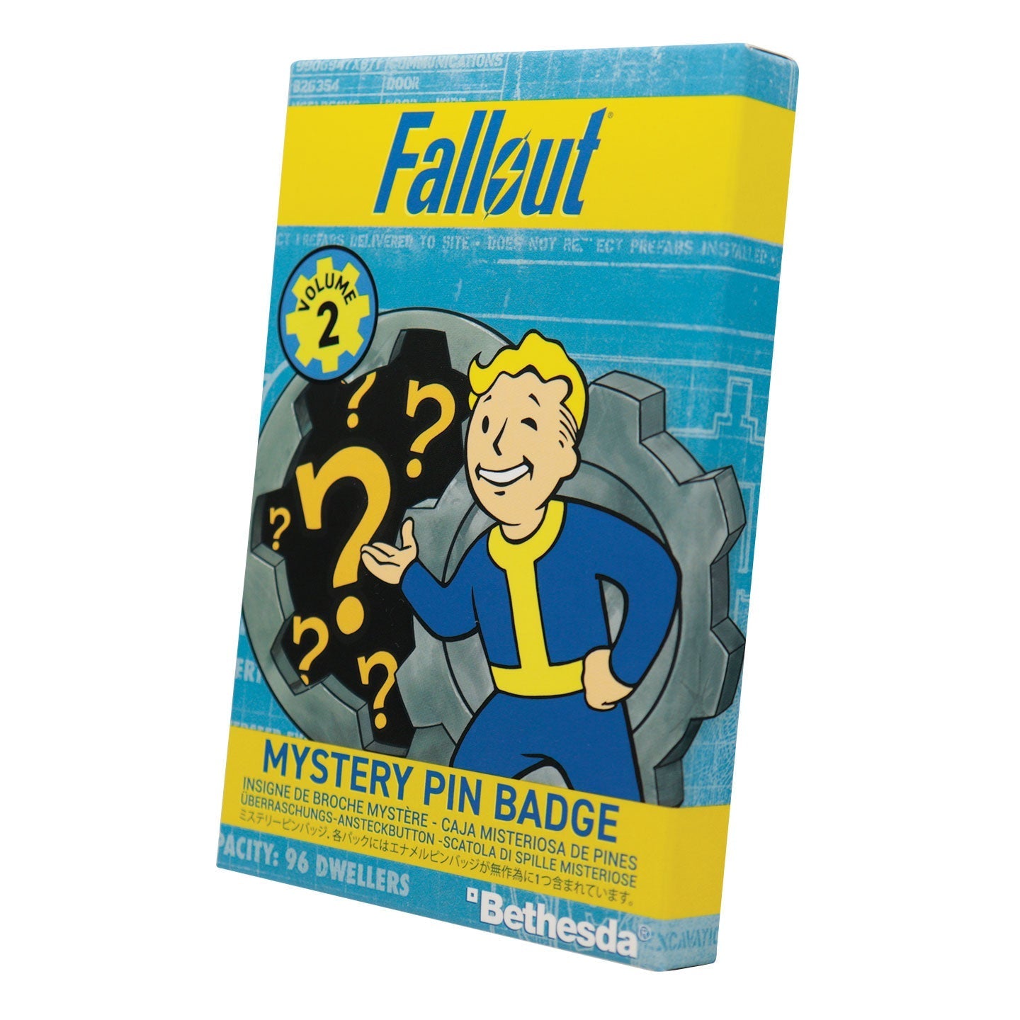 Display de 12 blind boxes Fallout - pin’s mystère Volume 2 - blind box angle