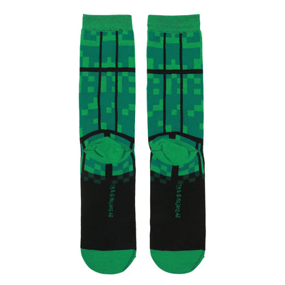 Chaussettes Minecraft Creepers vertes pour homme