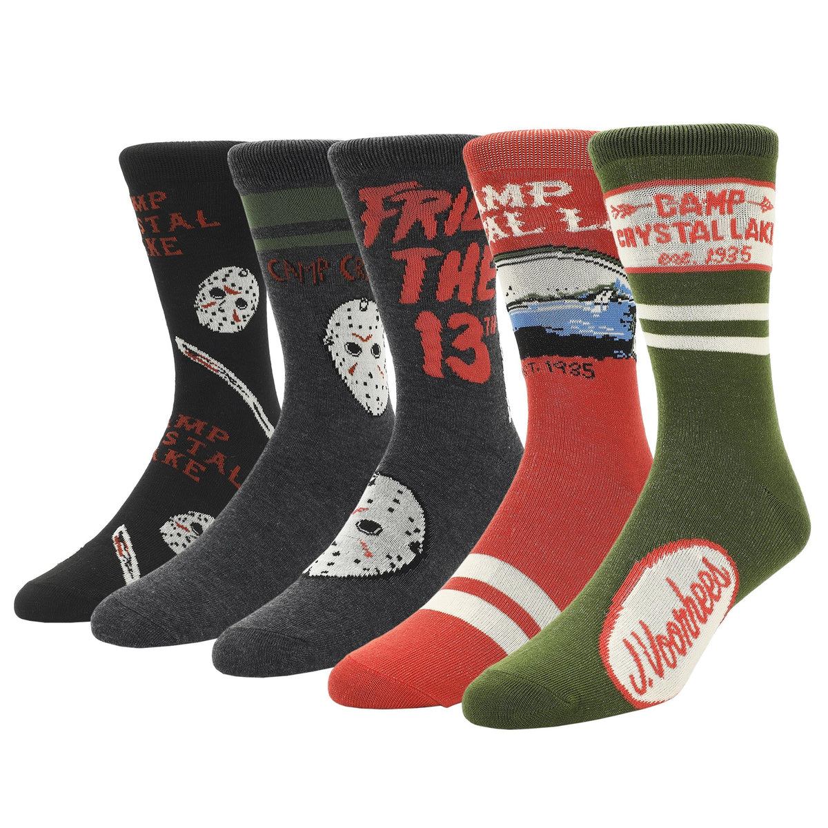 Chaussettes Friday the 13th Camp Crystal Lake - lot de 5 paires